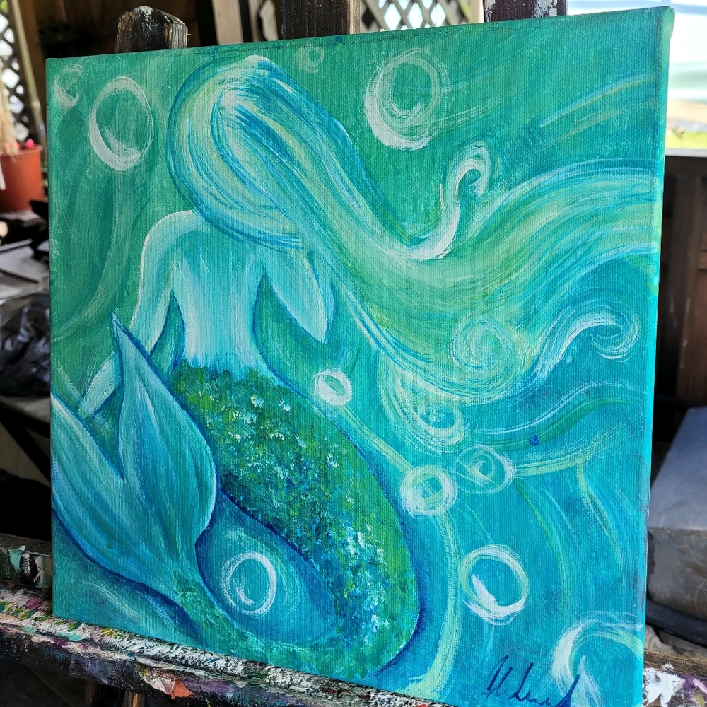 Mermaid Movement original painting